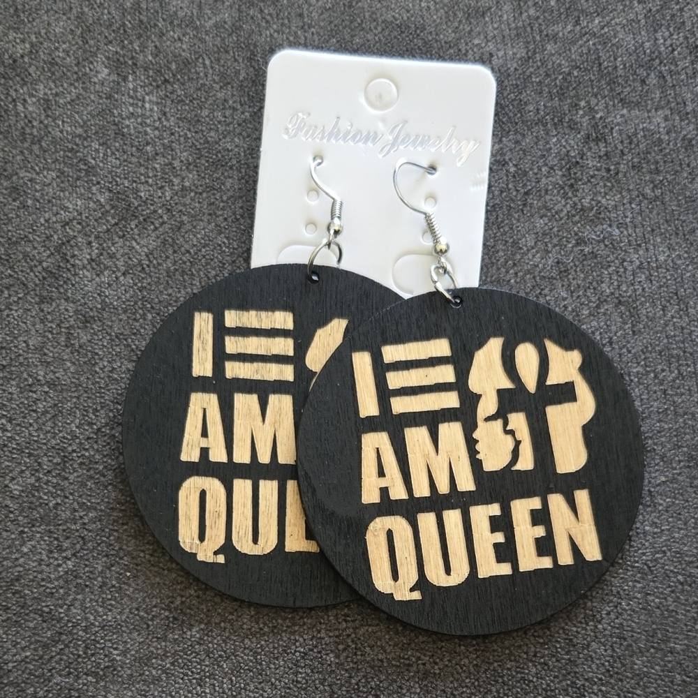 Black and Gold Statement Earrings